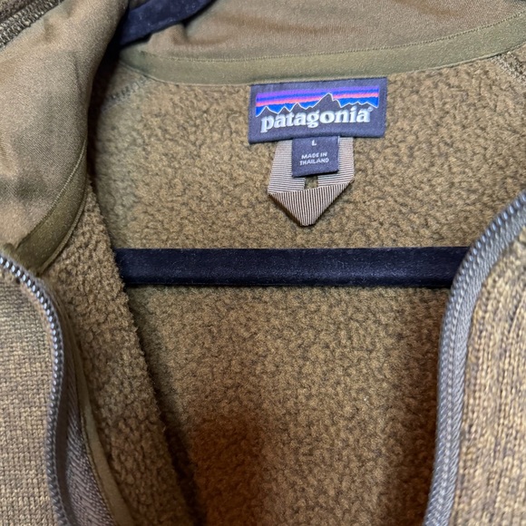 Patagonia Men's Better Sweater 1/4 Zip Olive Green Size L - Picture 7 of 9
